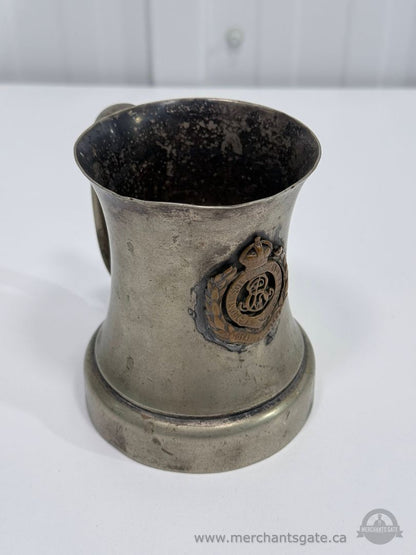 Vintage Royal Canadian Mounted Police RCMP Silver Plated Tankard Mug