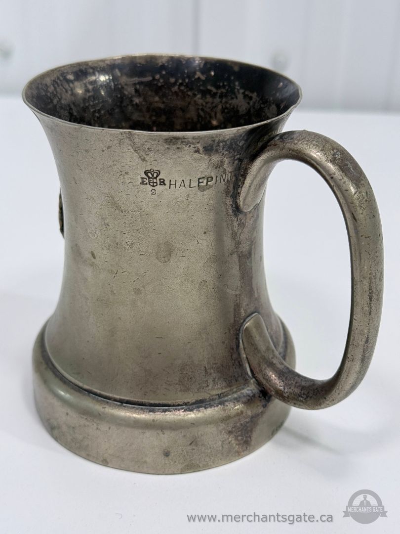 Vintage Royal Canadian Mounted Police RCMP Silver Plated Tankard Mug