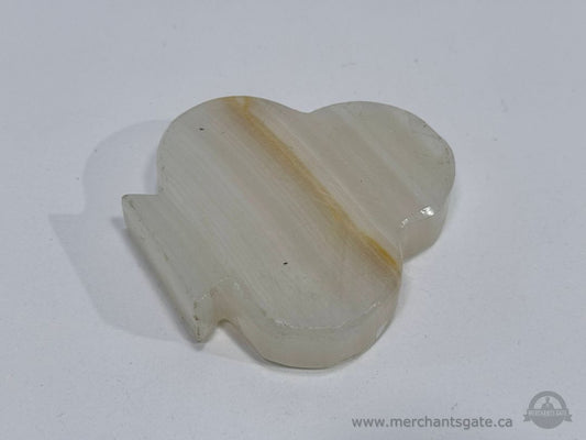 Vintage Onyx Club Shaped Ashtray Dish Stone Card Suit Decor