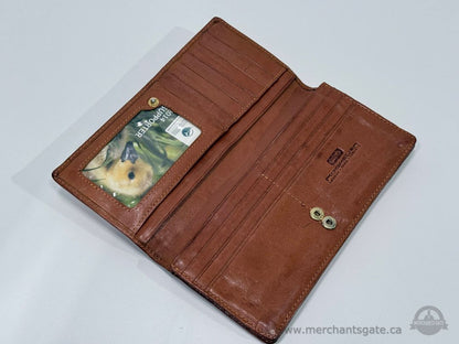 Club Rochelier Genuine Leather Bi Fold Wallet with Card Slots ID Window