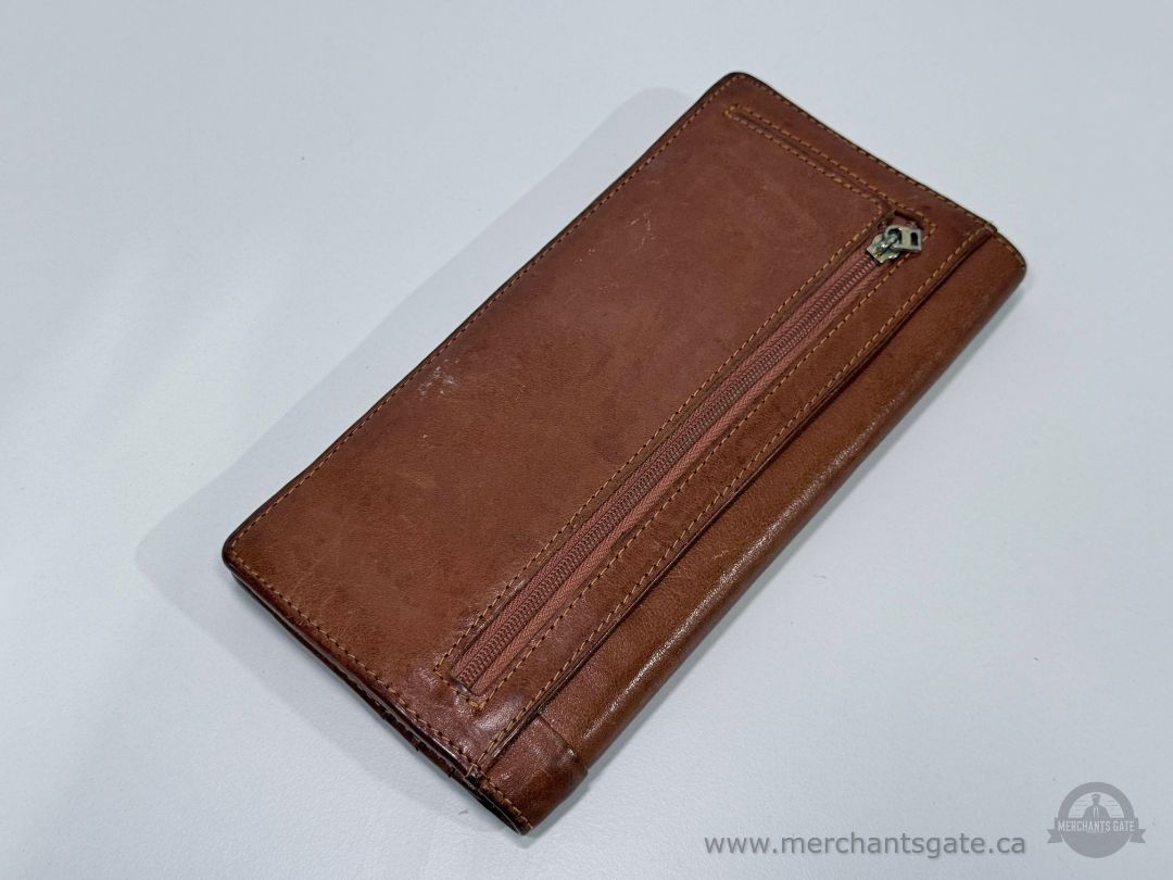 Club Rochelier Genuine Leather Bi Fold Wallet with Card Slots ID Window