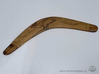 Vintage Australian Aboriginal Souvenir Boomerang Genuine Kangaroo Timber