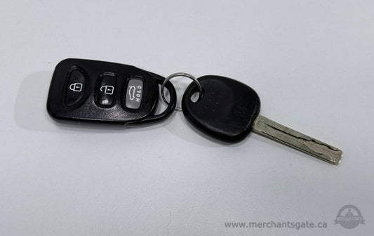 Hyundai OEM Key Fob Remote + Key Blade 3 Button Trunk Panic Used