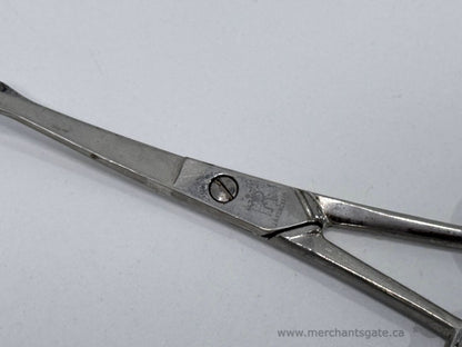 Vintage Henckels Stainless Steel Curved Blade Scissors 4 Inch Germany