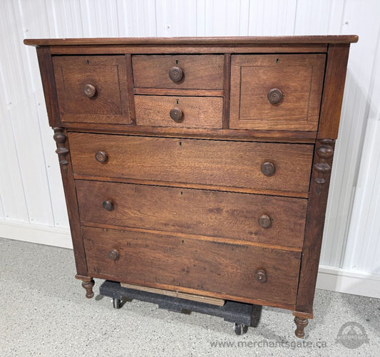 19th Century Antique Farmhouse Chest of Drawers Solid Wood 46.5"