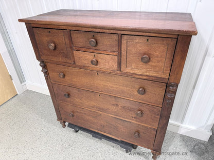 19th Century Antique Farmhouse Chest of Drawers Solid Wood 46.5"