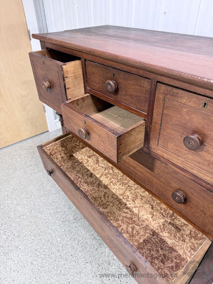 19th Century Antique Farmhouse Chest of Drawers Solid Wood 46.5"