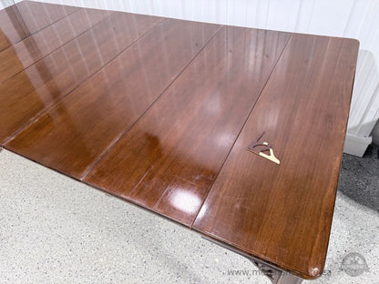 Vintage 1940s–1960s Wheeler Limited Mahogany Gate Leg Extension Table – 76" with Leaves