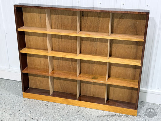 Vintage Wood Tabletop Cubby Shelf Organizer 46" x 38" Display Unit