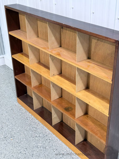 Vintage Wood Tabletop Cubby Shelf Organizer 46" x 38" Display Unit