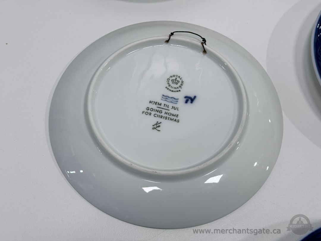 Royal Copenhagen Christmas Plates 1967 to 1977 Set of 11 7" Porcelain