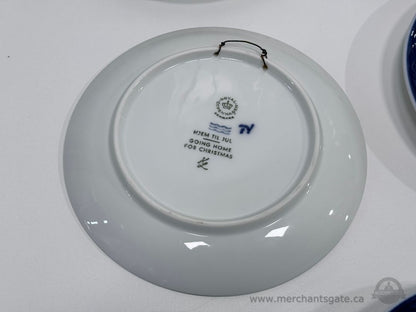 Royal Copenhagen Christmas Plates 1967 to 1977 Set of 11 7" Porcelain