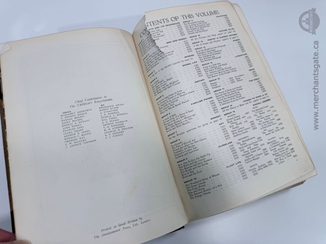 Vintage The Childrens Encyclopedia Complete 10 Volume Set Arthur Mee Illustrated