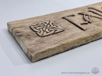 Celtic “Failte” Ceramic Wall Plaque 25” Rustic Decor