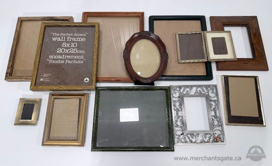 Assorted Vintage Picture Frames Wood Metal Oval Decorative Wall Lot