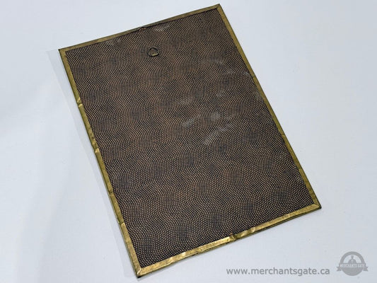 Vintage Brass Bless This House Wall Plaque Cottage Prayer Decor