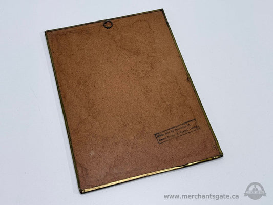 Vintage Brass Bless This House Wall Plaque Cottage Prayer Decor