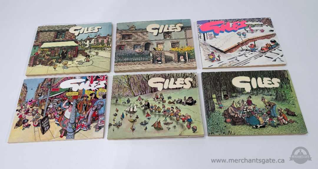 Vintage Giles Illustrated Children’s Books Lot of 6 British Cartoon Classics