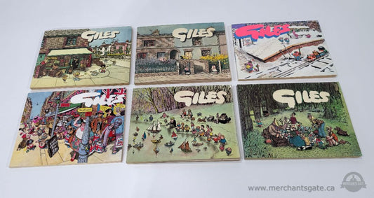 Vintage Giles Illustrated Children’s Books Lot of 6 British Cartoon Classics