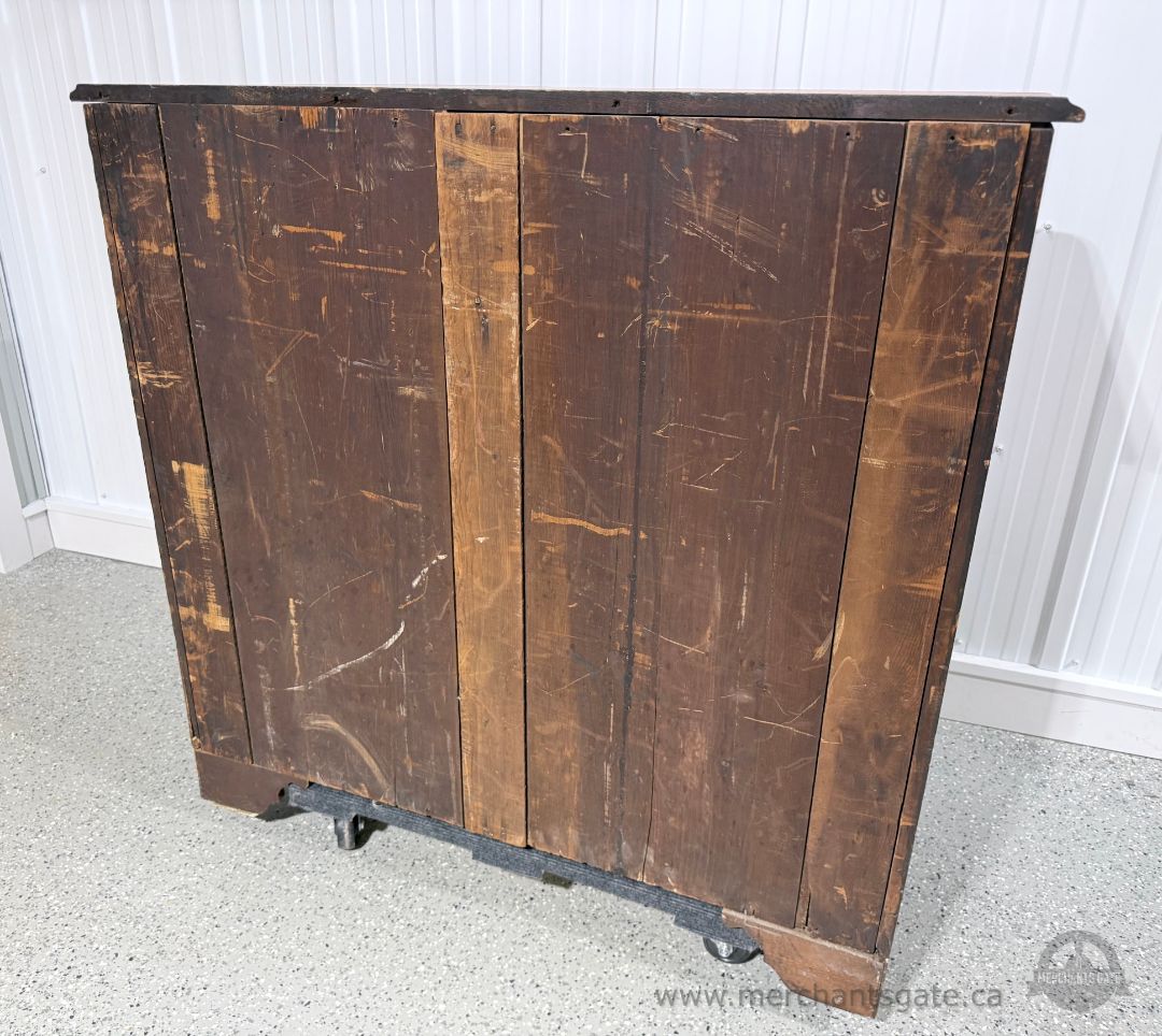 Antique Solid Wood 5 Drawer Dresser Chest – Primitive Farmhouse Style