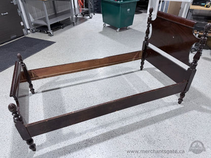 Vintage Solid Wood Twin Bed Frame 80.5 x 42 Headboard Footboard