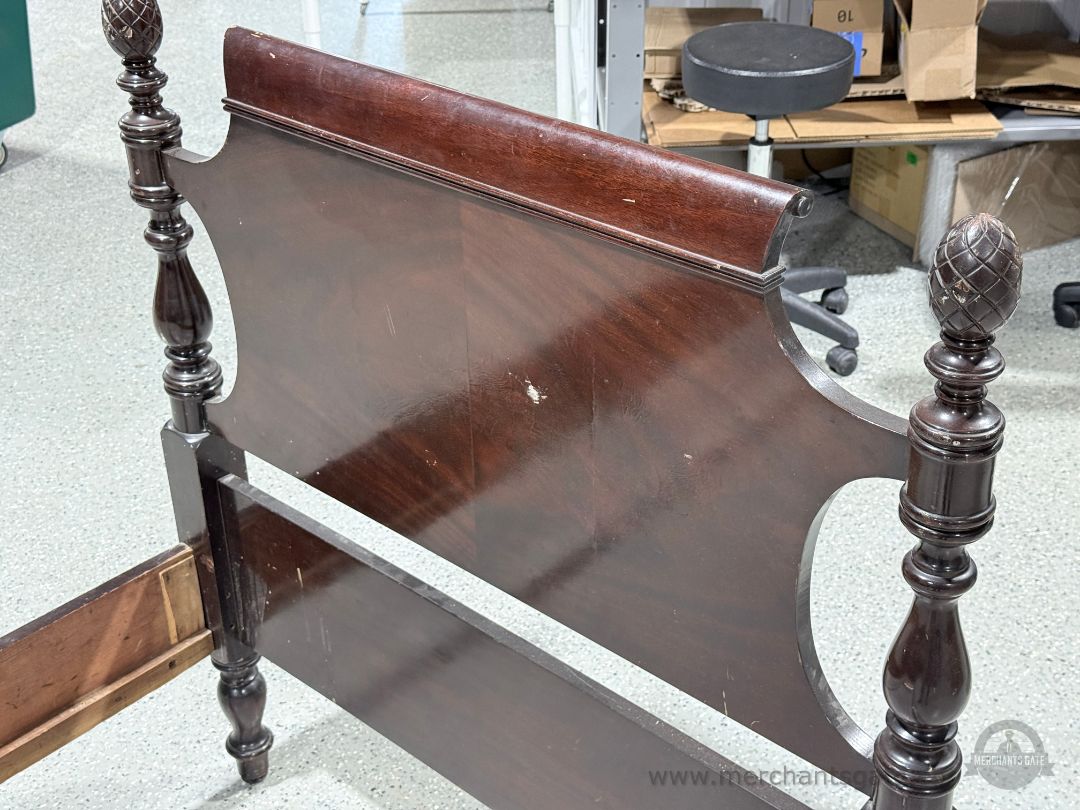 Vintage Solid Wood Twin Bed Frame 80.5 x 42 Headboard Footboard