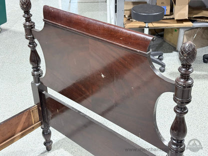 Vintage Solid Wood Twin Bed Frame 80.5 x 42 Headboard Footboard