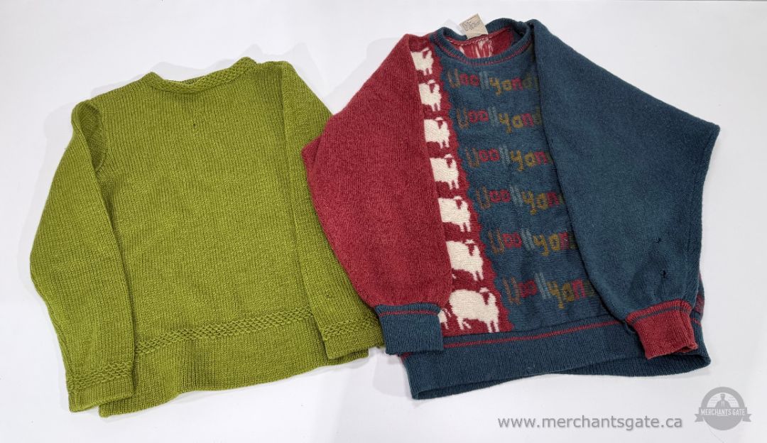 Vintage Knit Sweater Lot Wool Handmade Cardigans Pullovers Small Medium
