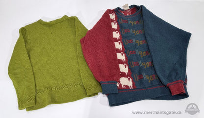 Vintage Knit Sweater Lot Wool Handmade Cardigans Pullovers Small Medium