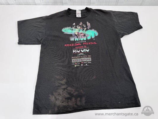 Vintage 1997 Canadian Aboriginal Festival Pow Wow T-Shirt Toronto SkyDome – Made in Canada