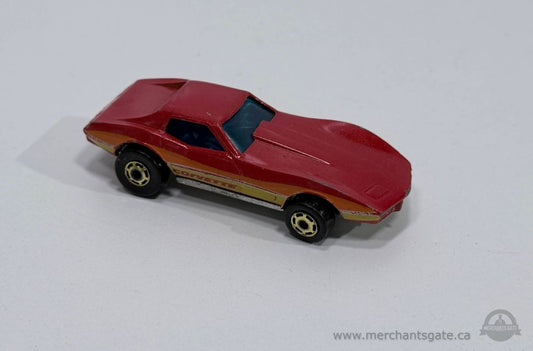 Vintage Hot Wheels Corvette Stingray Red Diecast Car Hong Kong