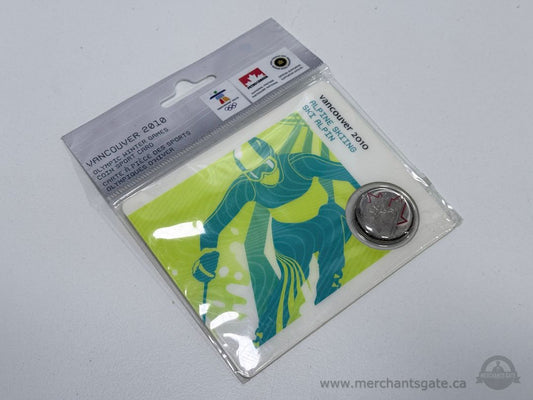 2010 Vancouver Olympic Quarter Coin Card Alpine Skiing Petro Canada RCM Sealed