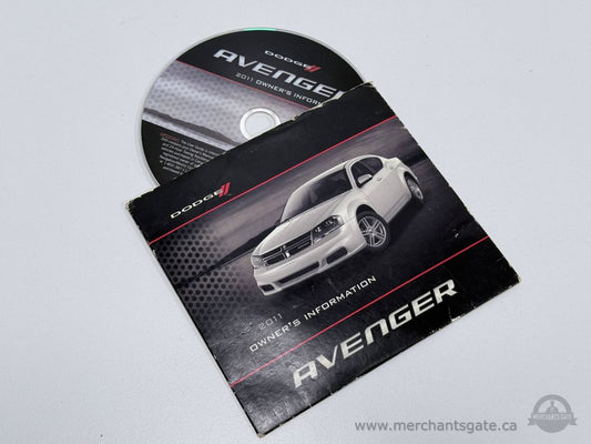 2011 Dodge Avenger Owner’s Manual Information DVD Disc OEM Factory Guide