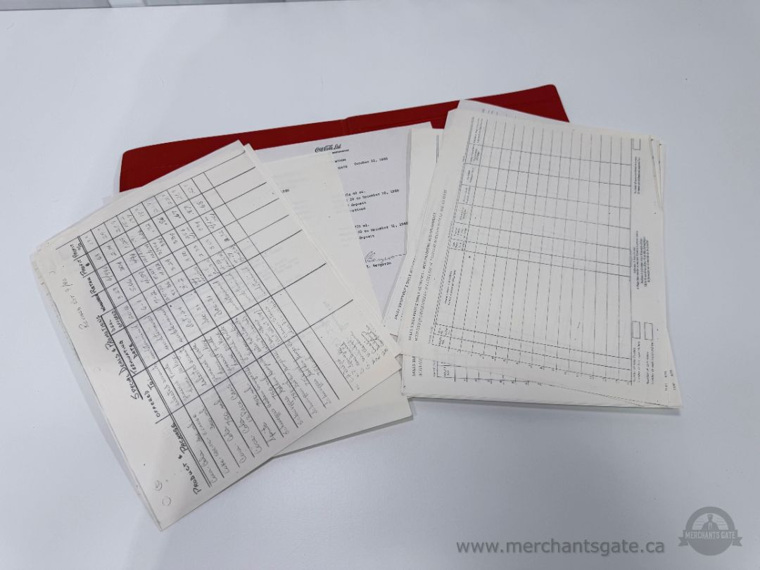 1980 Vintage Coca-Cola Ltd Training Dept Binder Forms Reports Sales Document Lot