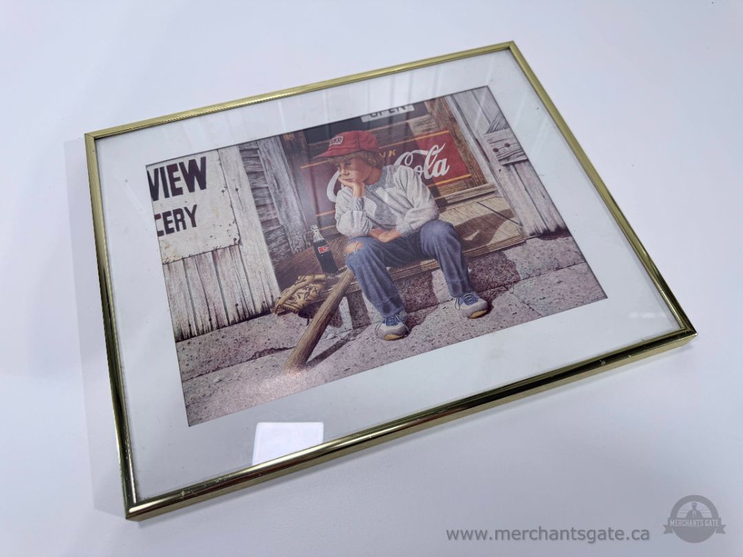 Henry K Rippelinger Time Out Coca Cola Boy Framed Print 1983 Coke Advertising Art