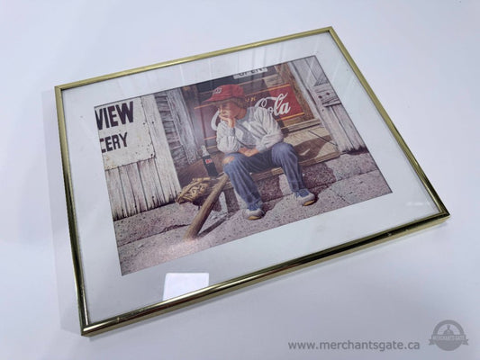 Henry K Rippelinger Time Out Coca Cola Boy Framed Print 1983 Coke Advertising Art