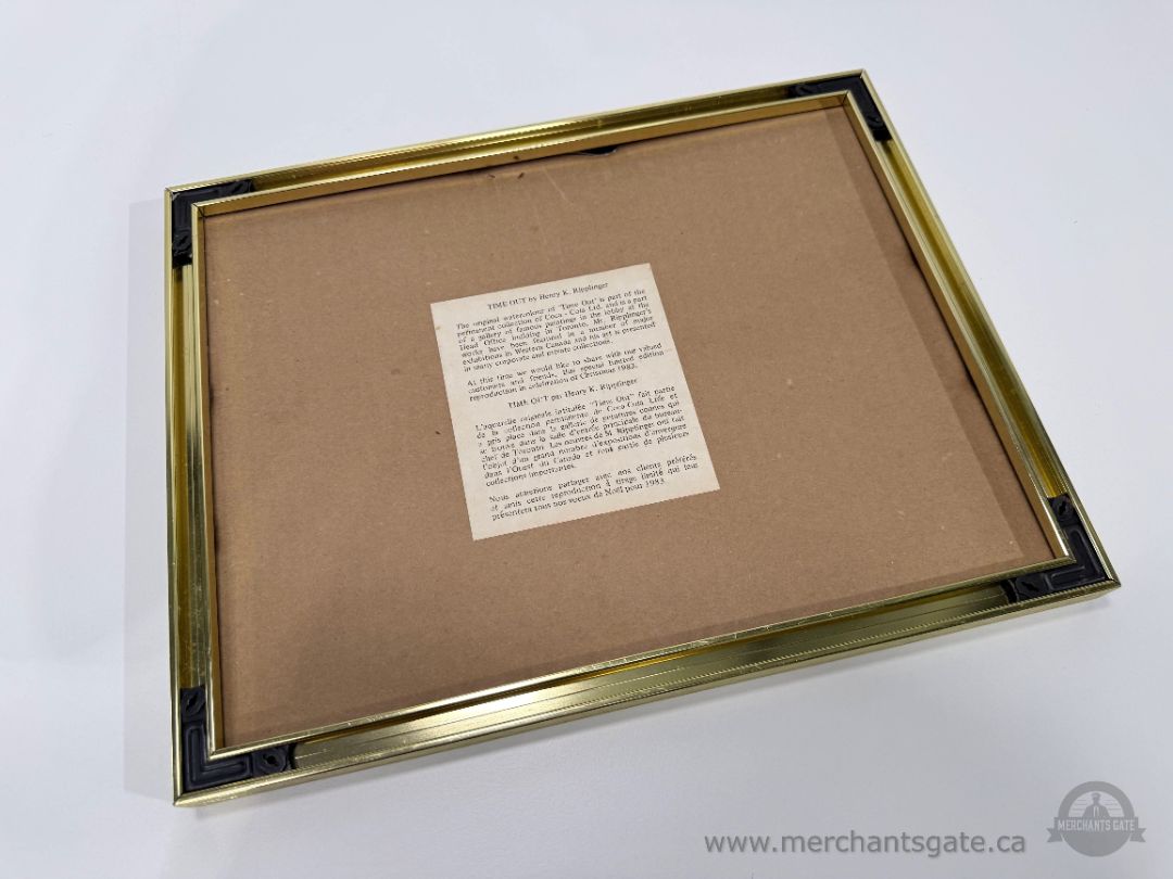 Henry K Rippelinger Time Out Coca Cola Boy Framed Print 1983 Coke Advertising Art