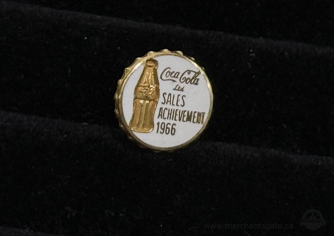 Vintage 1966 Coca-Cola 10K Stamped Gold Sales Achievement Pin Rare
