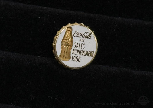 Vintage 1966 Coca-Cola 10K Stamped Gold Sales Achievement Pin Rare