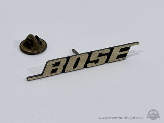 Vintage BOSE Audio Logo Pin 2” Aluminum Jacket Hat Badge Hi-Fi Stereo
