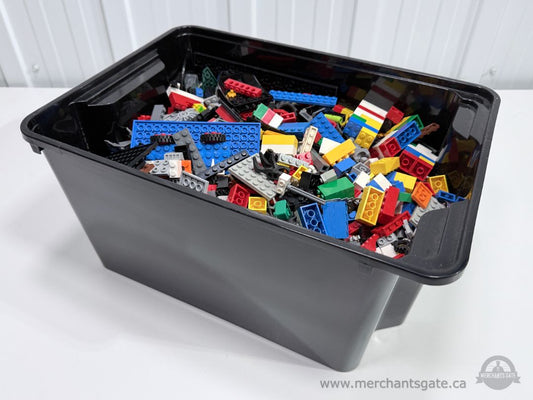 Bulk LEGO Lot 7.3 lbs Mixed Bricks Plates Panels Wheels Parts Pieces TOTE C