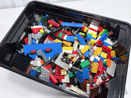 Bulk LEGO Lot 7.3 lbs Mixed Bricks Plates Panels Wheels Parts Pieces TOTE C