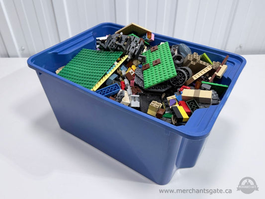 Bulk LEGO Lot 8.8 lbs Mixed Bricks Plates Baseplates Wheels Parts Pieces TOTE E