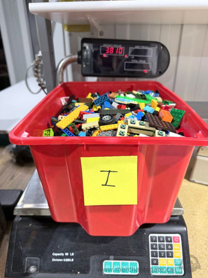 Bulk LEGO Lot 8.4 lbs Mixed Bricks Plates Panels Wheels Vehicle Parts Pieces City Building TOTE I