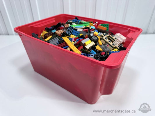 Bulk LEGO Lot 8.4 lbs Mixed Bricks Plates Panels Wheels Vehicle Parts Pieces City Building TOTE I