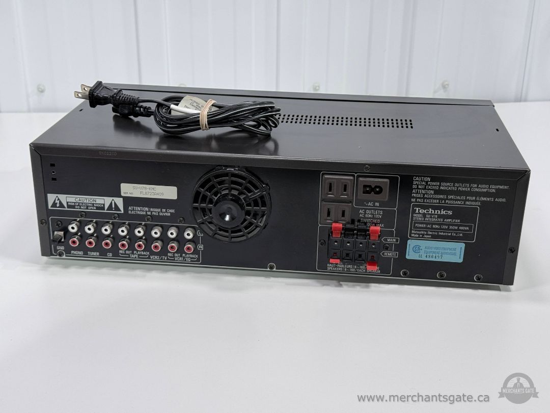 Technics SU V78 Stereo Integrated Amplifier Tested Working Vintage Audio