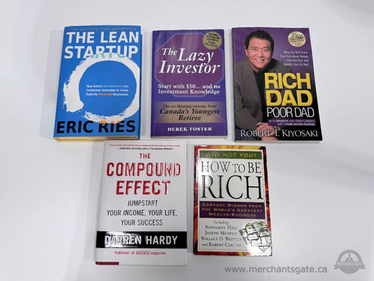 Business Investing Finance Book Lot 5 Books Lean Startup Rich Dad Compound Effect