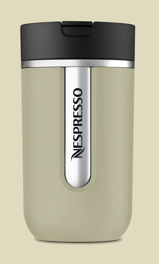 New Nespresso Travel Mug Small Sage Green Coffee Tumbler Thermo Cup