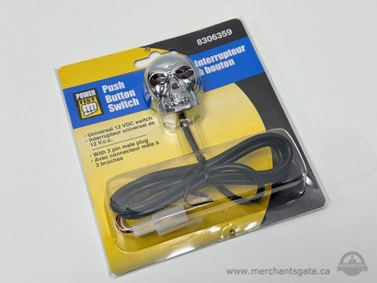 Power Fist Skull Push Button Switch 12V Universal Automotive Accessory New