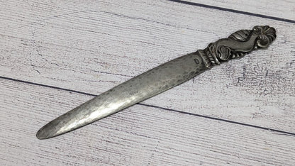 Vintage Gero Silverplate Letter Opener – Ornate Handle – 9.5"